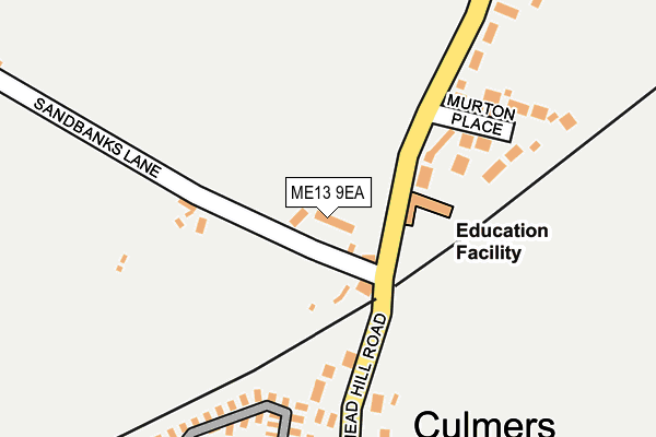 ME13 9EA map - OS OpenMap – Local (Ordnance Survey)