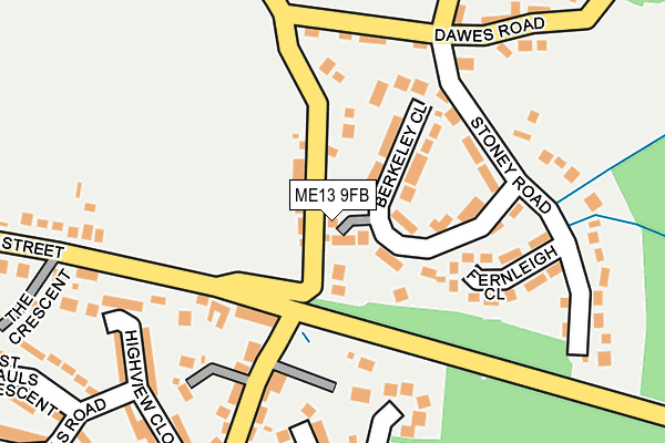 ME13 9FB map - OS OpenMap – Local (Ordnance Survey)