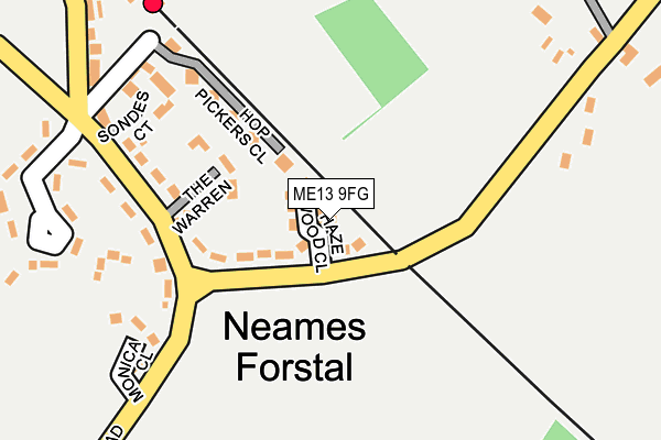 ME13 9FG map - OS OpenMap – Local (Ordnance Survey)