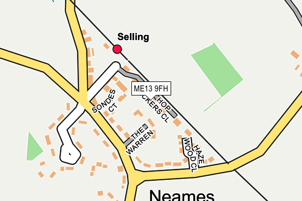 ME13 9FH map - OS OpenMap – Local (Ordnance Survey)