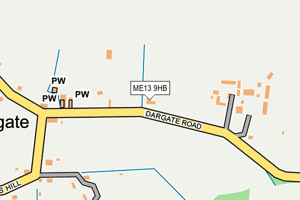 ME13 9HB map - OS OpenMap – Local (Ordnance Survey)