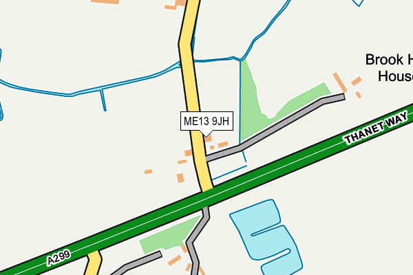 ME13 9JH map - OS OpenMap – Local (Ordnance Survey)