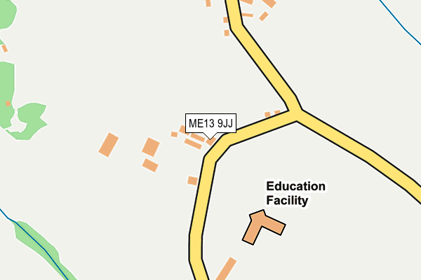 ME13 9JJ map - OS OpenMap – Local (Ordnance Survey)