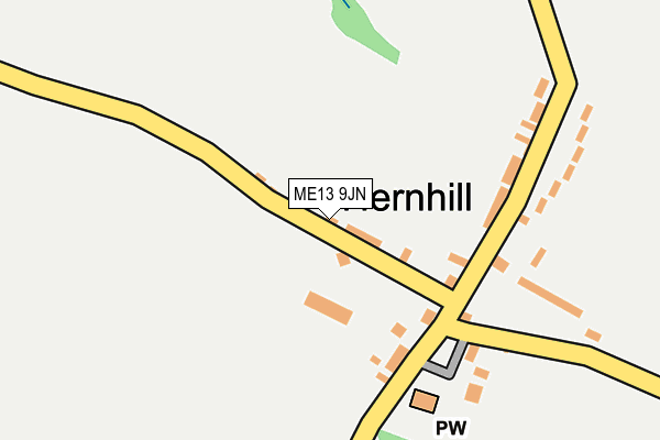 ME13 9JN map - OS OpenMap – Local (Ordnance Survey)