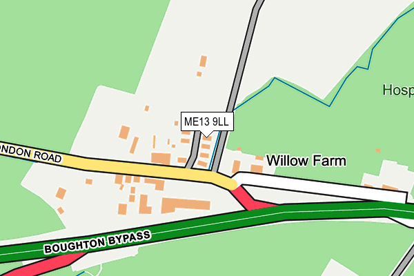 ME13 9LL map - OS OpenMap – Local (Ordnance Survey)
