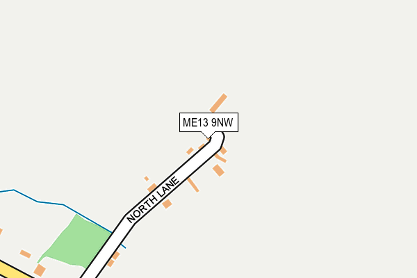 ME13 9NW map - OS OpenMap – Local (Ordnance Survey)