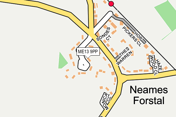ME13 9PP map - OS OpenMap – Local (Ordnance Survey)
