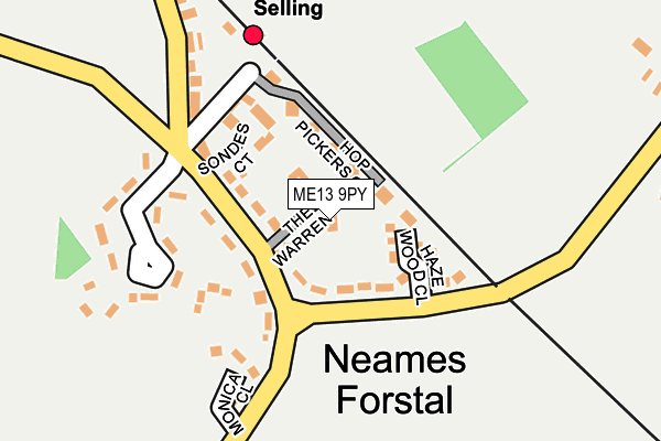 ME13 9PY map - OS OpenMap – Local (Ordnance Survey)