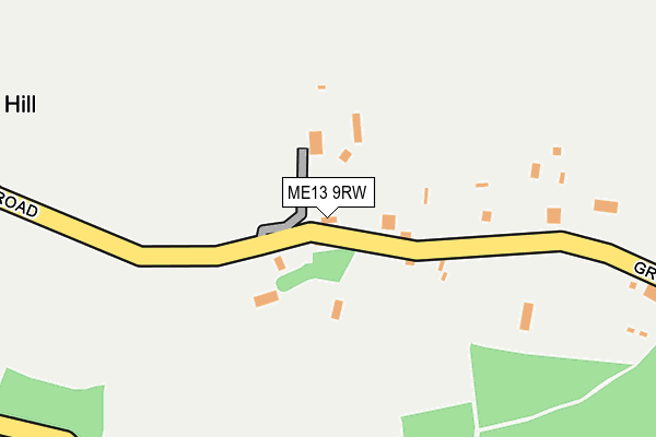 ME13 9RW map - OS OpenMap – Local (Ordnance Survey)