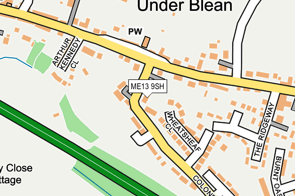 ME13 9SH map - OS OpenMap – Local (Ordnance Survey)