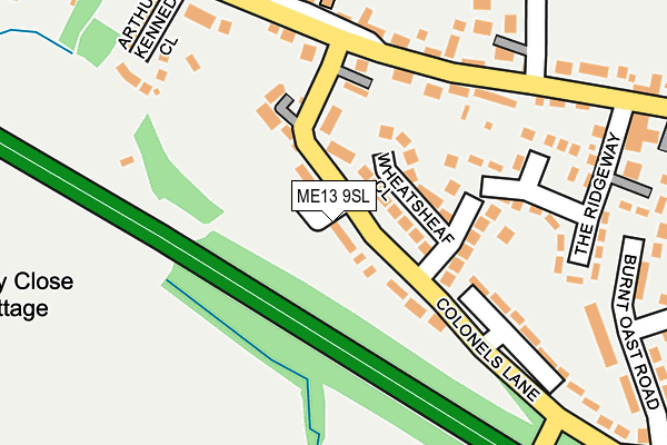 ME13 9SL map - OS OpenMap – Local (Ordnance Survey)