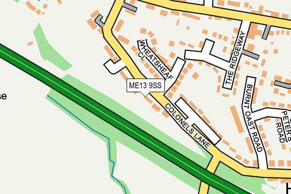ME13 9SS map - OS OpenMap – Local (Ordnance Survey)