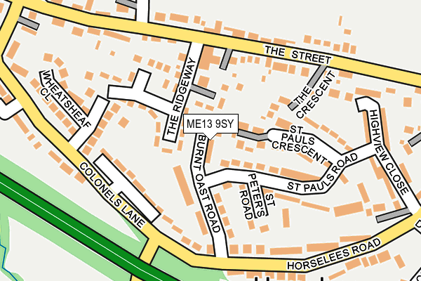 ME13 9SY map - OS OpenMap – Local (Ordnance Survey)