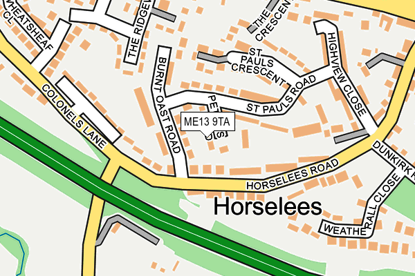 ME13 9TA map - OS OpenMap – Local (Ordnance Survey)