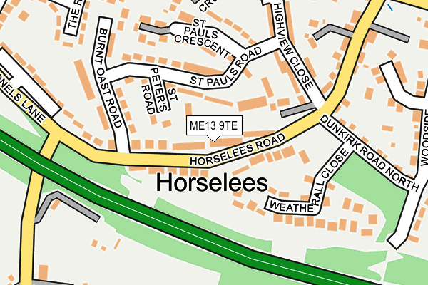 ME13 9TE map - OS OpenMap – Local (Ordnance Survey)