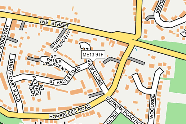 ME13 9TF map - OS OpenMap – Local (Ordnance Survey)