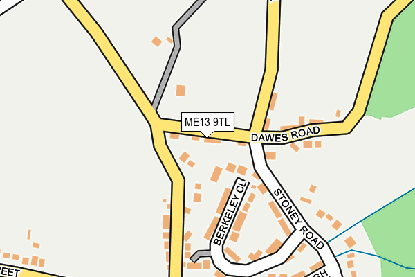 ME13 9TL map - OS OpenMap – Local (Ordnance Survey)