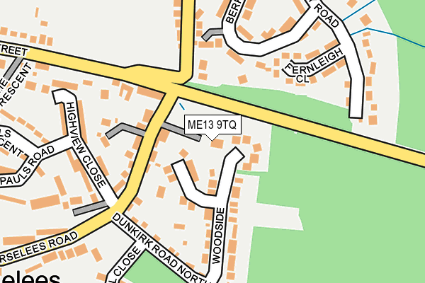 ME13 9TQ map - OS OpenMap – Local (Ordnance Survey)