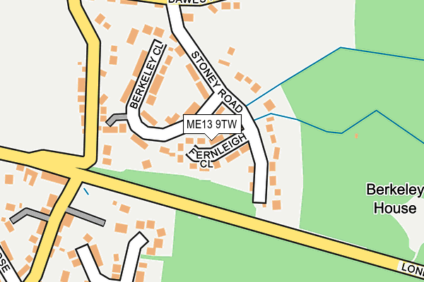 ME13 9TW map - OS OpenMap – Local (Ordnance Survey)