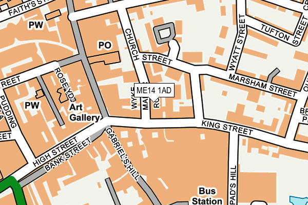 ME14 1AD map - OS OpenMap – Local (Ordnance Survey)