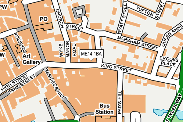 ME14 1BA map - OS OpenMap – Local (Ordnance Survey)