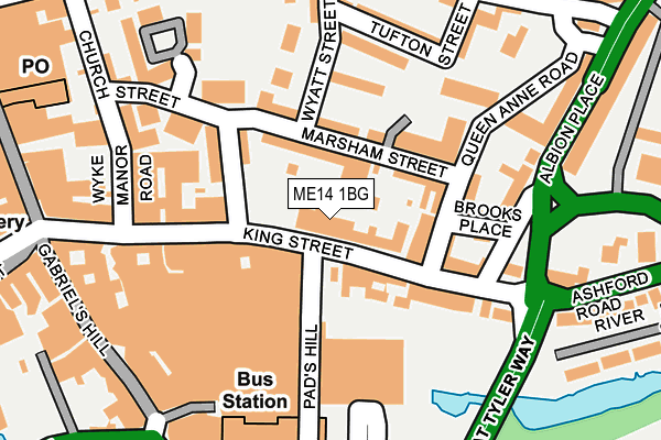 ME14 1BG map - OS OpenMap – Local (Ordnance Survey)