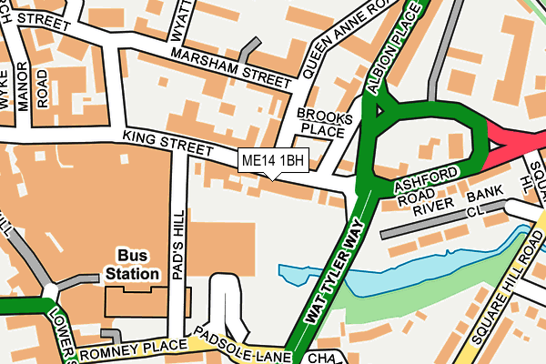 ME14 1BH map - OS OpenMap – Local (Ordnance Survey)