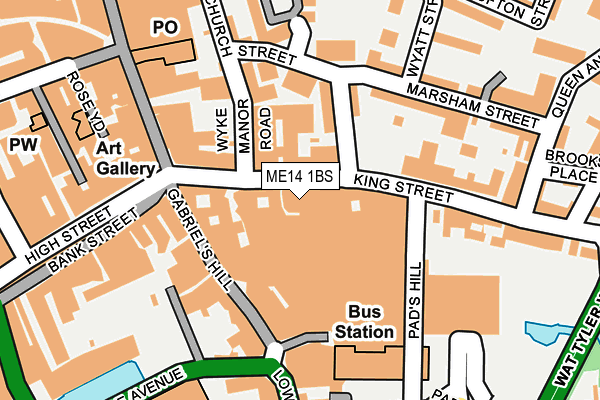 ME14 1BS map - OS OpenMap – Local (Ordnance Survey)