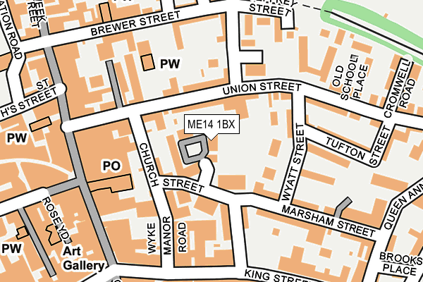 ME14 1BX map - OS OpenMap – Local (Ordnance Survey)