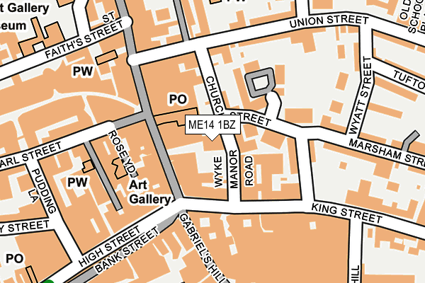 ME14 1BZ map - OS OpenMap – Local (Ordnance Survey)