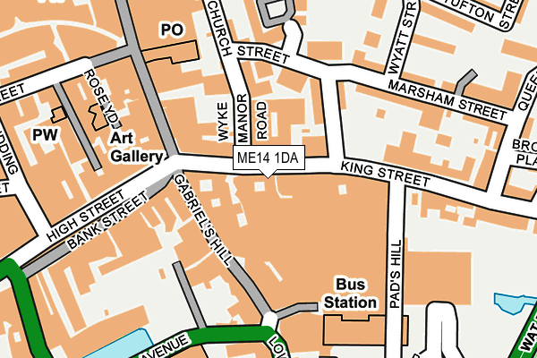 ME14 1DA map - OS OpenMap – Local (Ordnance Survey)
