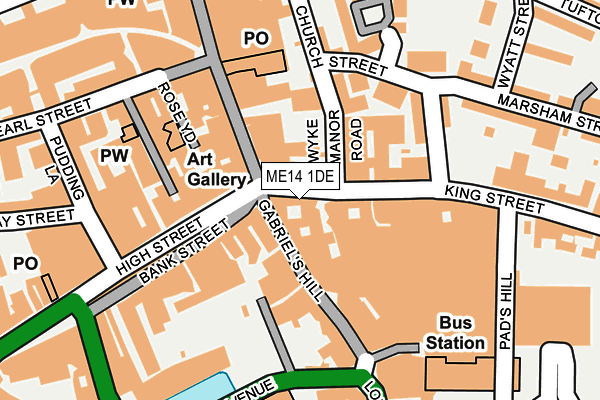 ME14 1DE map - OS OpenMap – Local (Ordnance Survey)