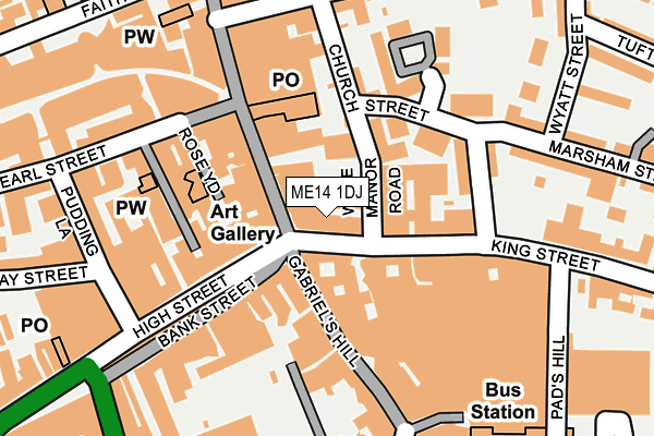 ME14 1DJ map - OS OpenMap – Local (Ordnance Survey)