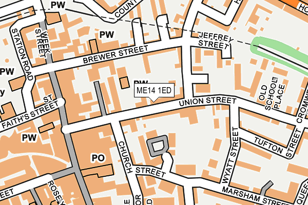 ME14 1ED map - OS OpenMap – Local (Ordnance Survey)