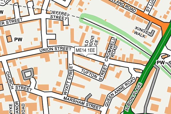 ME14 1EE map - OS OpenMap – Local (Ordnance Survey)
