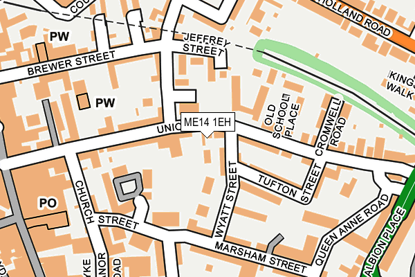 ME14 1EH map - OS OpenMap – Local (Ordnance Survey)
