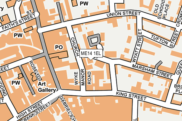 ME14 1EL map - OS OpenMap – Local (Ordnance Survey)