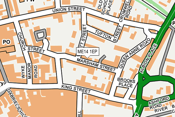 ME14 1EP map - OS OpenMap – Local (Ordnance Survey)