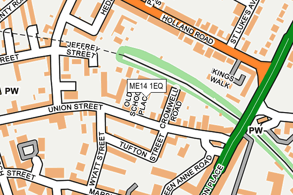 ME14 1EQ map - OS OpenMap – Local (Ordnance Survey)