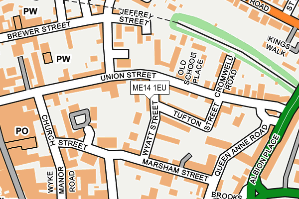 ME14 1EU map - OS OpenMap – Local (Ordnance Survey)