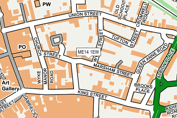 ME14 1EW map - OS OpenMap – Local (Ordnance Survey)