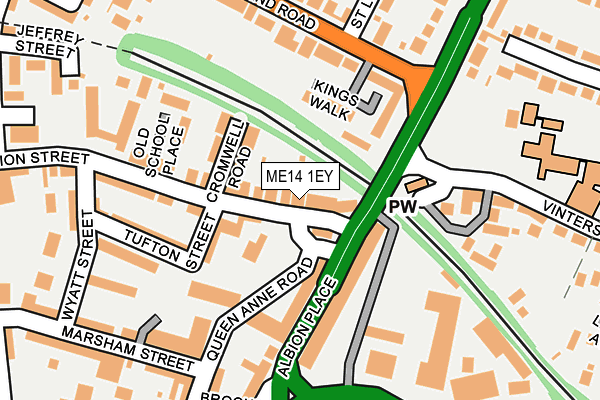 ME14 1EY map - OS OpenMap – Local (Ordnance Survey)
