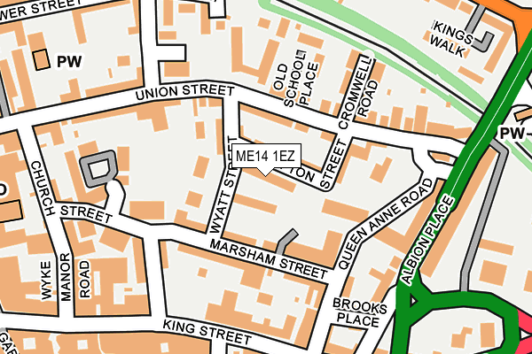 ME14 1EZ map - OS OpenMap – Local (Ordnance Survey)