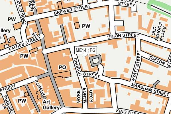 ME14 1FG map - OS OpenMap – Local (Ordnance Survey)