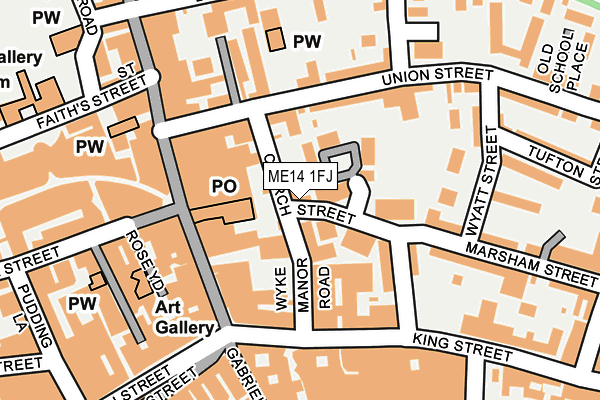 ME14 1FJ map - OS OpenMap – Local (Ordnance Survey)