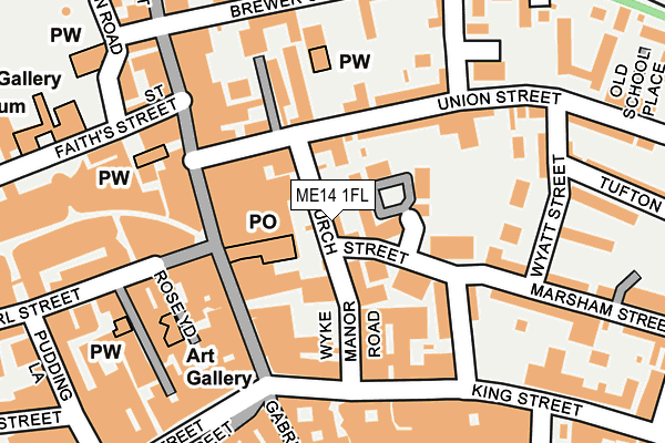 ME14 1FL map - OS OpenMap – Local (Ordnance Survey)