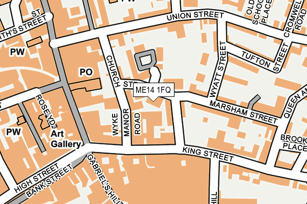 ME14 1FQ map - OS OpenMap – Local (Ordnance Survey)