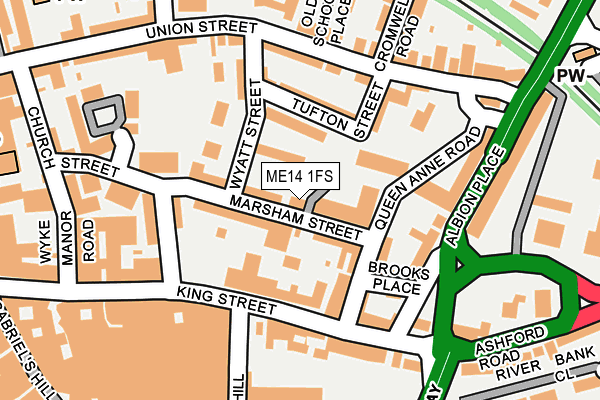 ME14 1FS map - OS OpenMap – Local (Ordnance Survey)