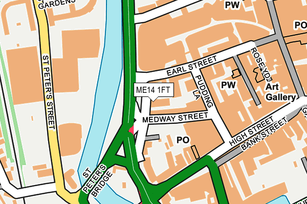 ME14 1FT map - OS OpenMap – Local (Ordnance Survey)