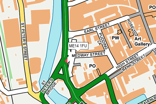ME14 1FU map - OS OpenMap – Local (Ordnance Survey)